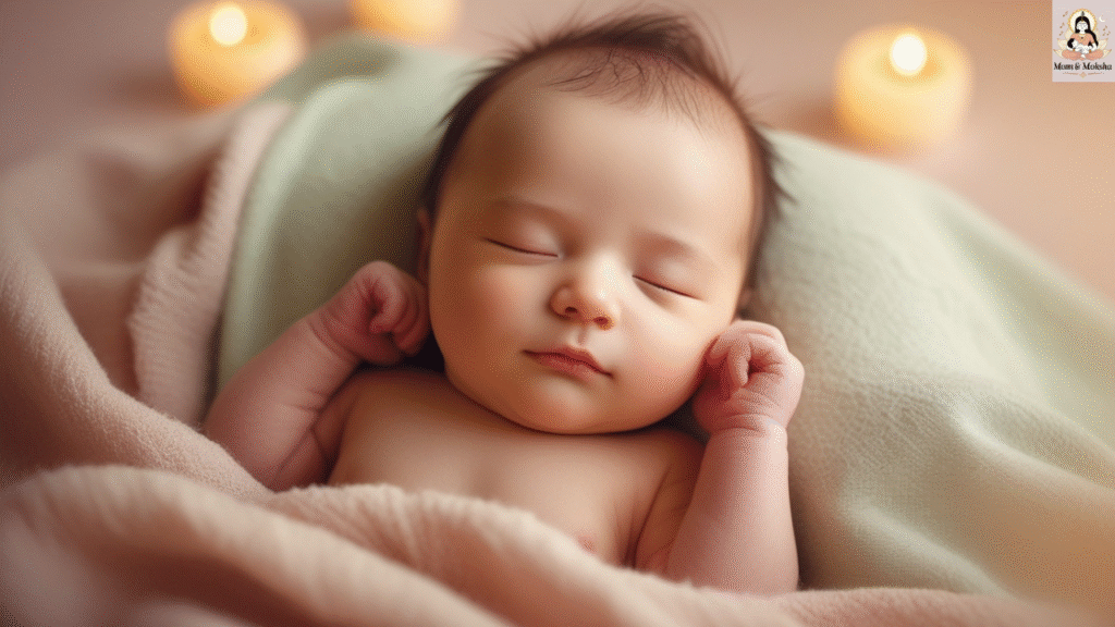 Baby resting calmly after colic episode
