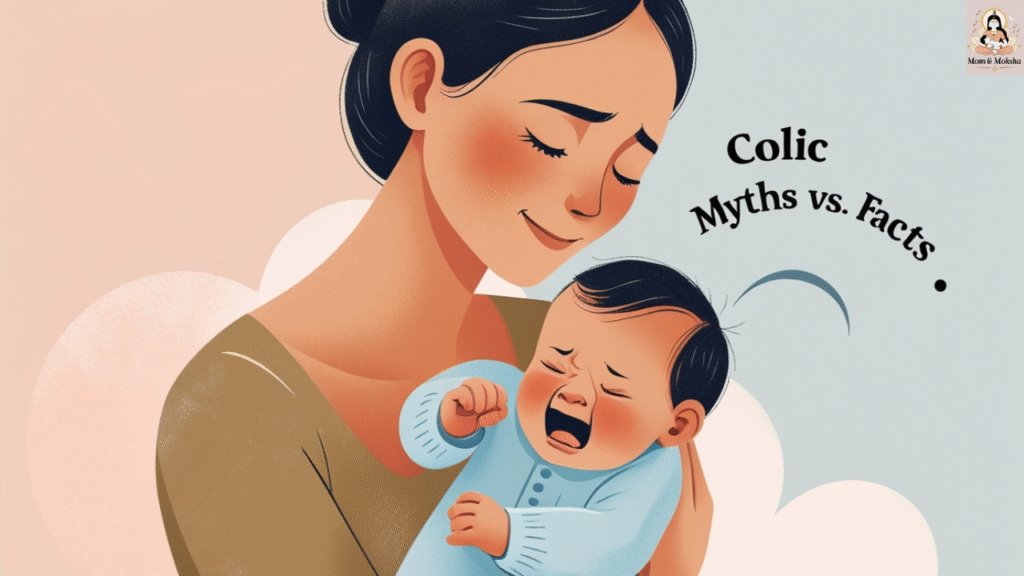 New Mom holding colicky baby